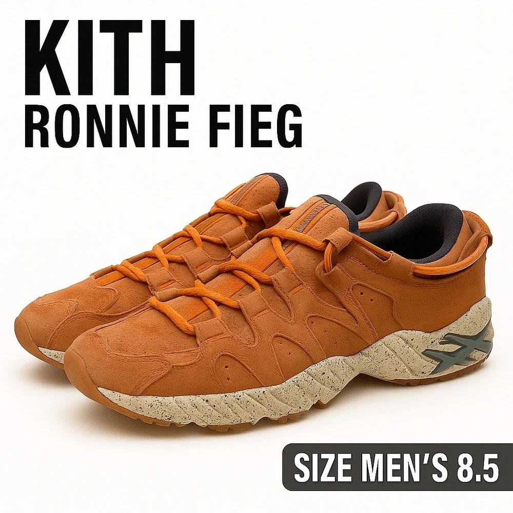 Asics Gel-Mai Kith Ronnie Fieg Militia Orange Suede Men's 8.5 RF Collab Rare - Picture 1 of 12